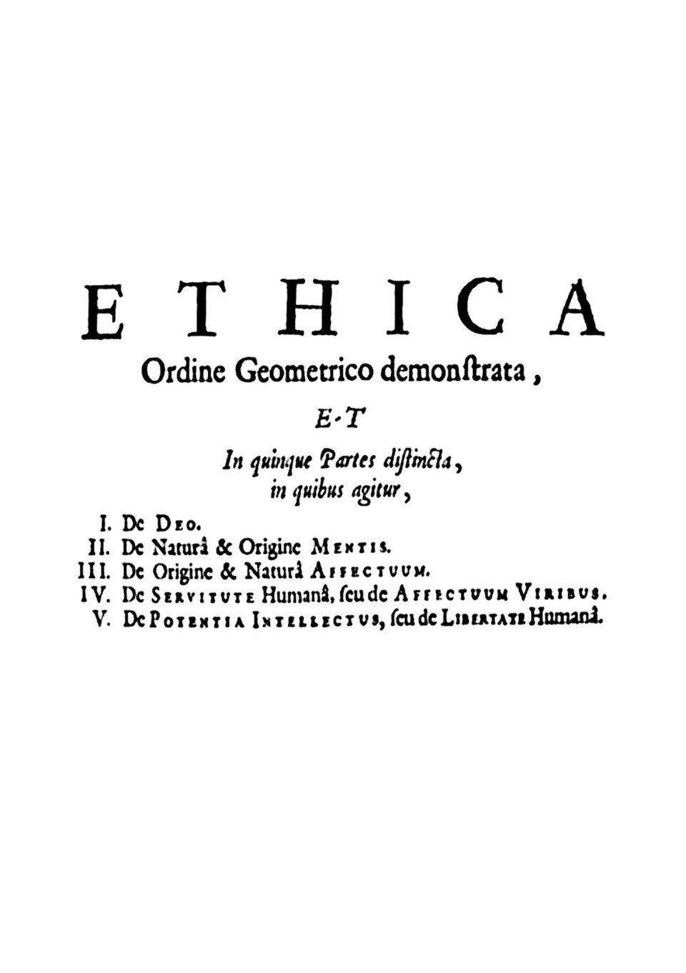 Ethica, ordine geometryo Demonstrata